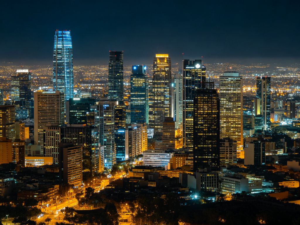 圣地亚哥城市夜景